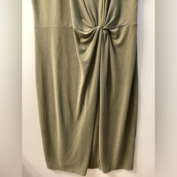 Nordstrom Rack Side Note‎ Modal Blend Midi Dress Army GREEN 2X - Picture 2 of 9
